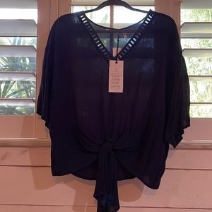 NWT LUQ Parisian night navy blue toe top, XL